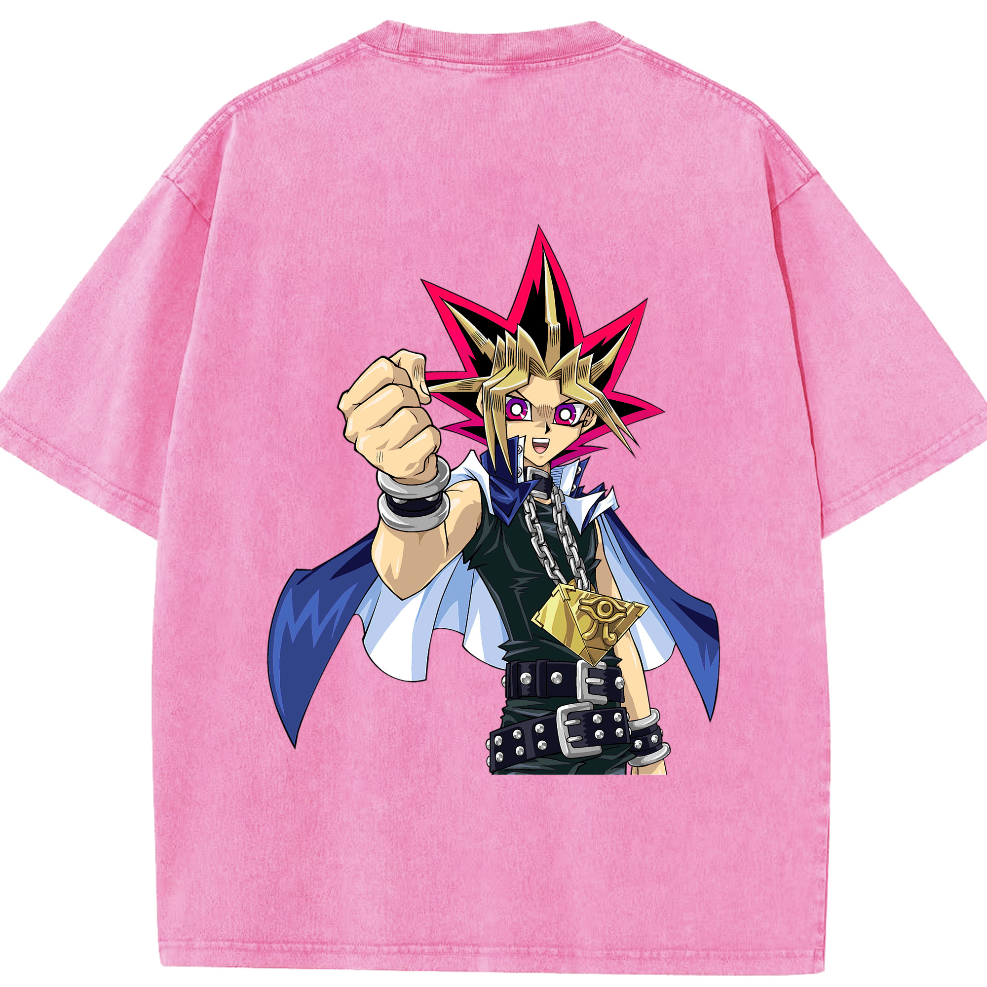 （画像用） 遊☆戯☆王 Yu-Gi-Oh! 綿100% ヴィンテージ風 半袖Tシャツ（背面プリント）